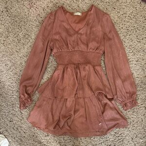 Altar'd State Terracotta Long Sleeve Dress